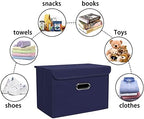 Linen Fabric Foldable Collapsible Storage Cube Bin Organizer Basket Fabric - Image 3