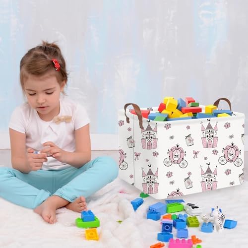 Rectangular castle Storage Basket, Kids Dirty Clothes Hamper, Waterproof canvas - Image 5