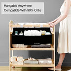 Hanging Baby Diaper Caddy, 3-in-1 Changing Table Diaper Organizer Holder - Image 5