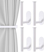 4pcs Curtain Holdbacks, Screw-in Curtain Tiebacks Curtain Tie Backs Curtain by Hoousuper