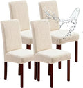 Genina Waterproof Dining Chair Covers Set of 4 Parsons Chair Slipcovers by Genina
