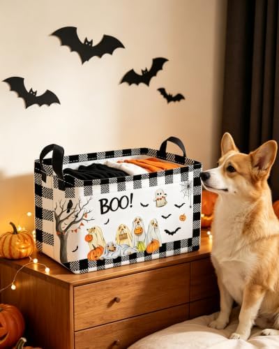 Essme Rectangular Dog Helloween Basket, Kids Storage Bins Organizer - Image 4