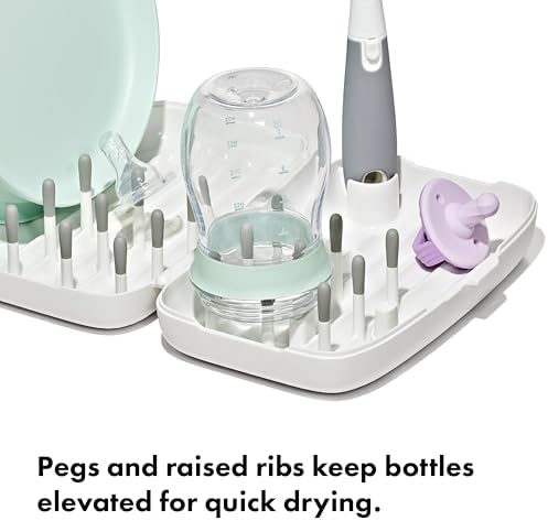 OXO Tot Travel Size Baby Bottle Drying Rack & Bottle Brush - Image 7