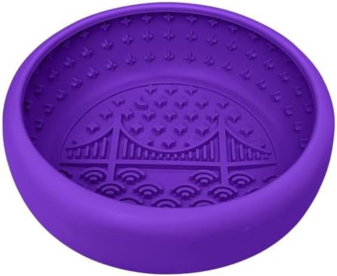Dog Lick Bowl, BPA Free Silicone Slow Feeder Licking Mat by QUWOU