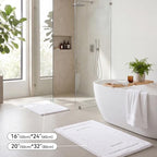 GRANNY SAYS White Bathroom Rug 16" x 24", Non-Slip Microfiber Bath Mat - Image 6