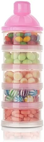 Accmor Formula Dispenser On The Go, 5 Compartments Stackable Formula Container - Image 4