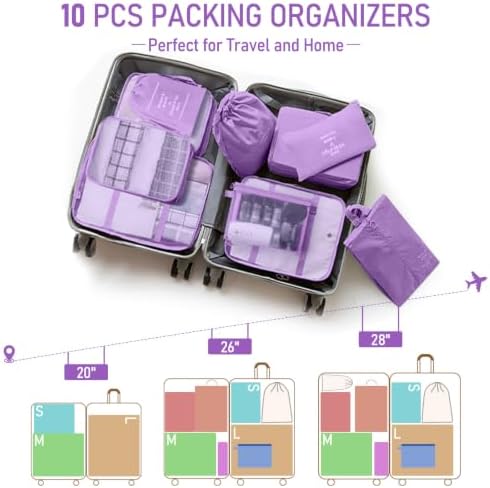 Packing Cubes for Travel 10 Set Luggage Organizer Bags - Image 4