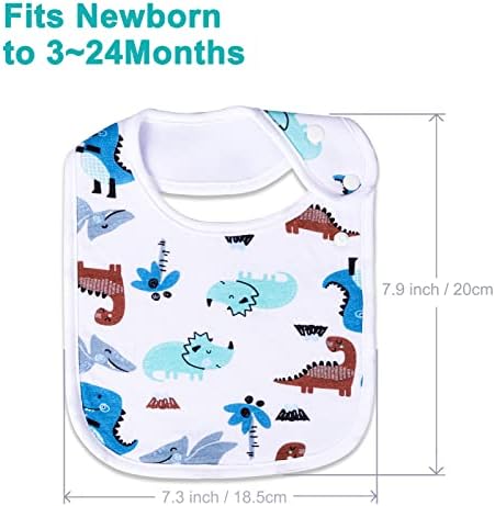 Baby Bibs Soft and Absorbent Cotton Bandana Bibs Set - Image 3