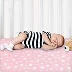 Pack and Play Sheets Girl, Mini Crib Sheets, Stretchy Playard Fitted Sheet - Image 6