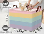 Kids Boho Rainbow Baskets Foldable Girls Baby Toy Storage Bin Rectangular - Image 2