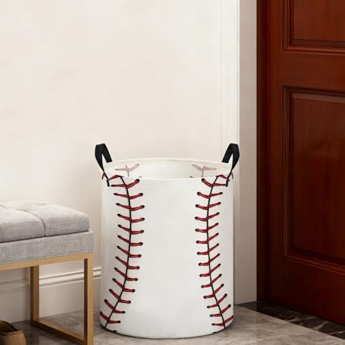 ESSME Ball Laundry Basket, Baseball Hamper Collapsible Canvas Waterproof - Image 7