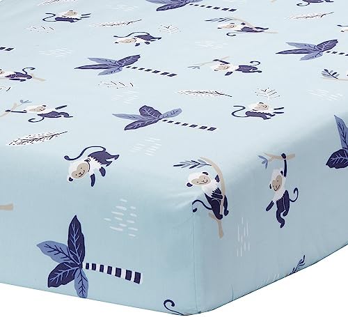 Lambs & Ivy Jungle Party 3-Piece Elephant/Monkey Baby Crib Bedding Set - Image 4
