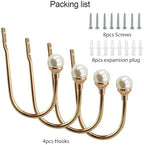 COCIVIVRE 4 Pack Curtain Holdbacks Wall Mounted Curtain Tiebacks Hooks Plastic - Image 5