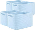 OIAHOMY 4 Pack Storage Baskets for Organizing 15L Storage Bins Light Blue by MasterofSpaceOptimization
