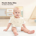 Bearmoss Baby Bibs for Drooling & Teething 8 Pack Muslin Cotton Bibs - Image 2