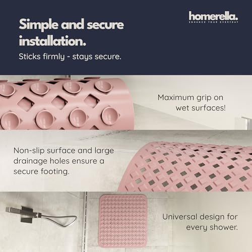 homerella Square Shower Mat Non Slip Anti Mold 21x21 Anti Slip Shower Mat - Image 4