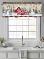 Vandarllin Christmas Farmhouse Kitchen Curtains Valances - Image 2
