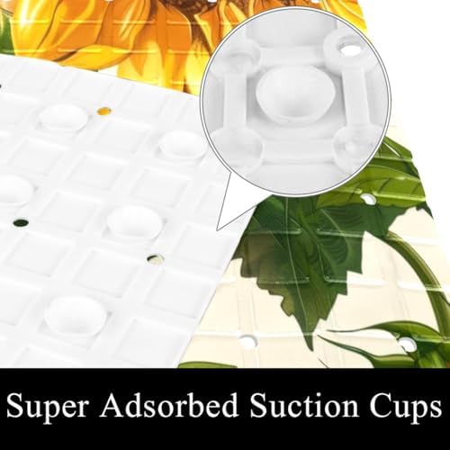 Bath Tub Shower Mat, Washable Bathtub Floor Mats, Suction Cups and Drain Holes - Image 3