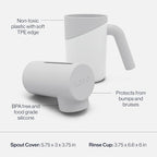 Lalo Bathtime Starter Kit, 3 Pieces, Baby Bathtub, Rinse Cup & Spout Cover - Image 4
