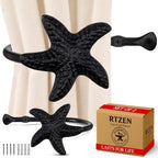 RTZEN Metal Curtain Tiebacks, Drapery Holders by RTZEN