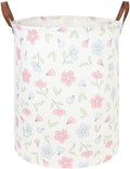 Flower Patter Laundry Hamper, Girls Laundry Basket, Waterproof foldable kid's by FXOCSHE