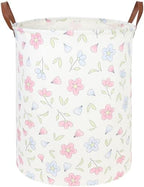 Flower Patter Laundry Hamper, Girls Laundry Basket, Waterproof foldable kid's by FXOCSHE