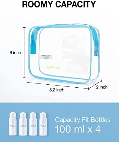 BAGSMART Clear Toiletry Bag 2-Pack TSA Approved Water-Repellent - Image 2