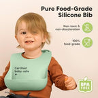 KeaBabies 2-Pack Silicone Bibs for Babies, Toddlers Girl - Image 2