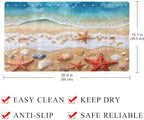 Bathtub Mat Non Slip 26.8x15.1 Inch, Starfish Seashell Beach Shower Mat - Image 4