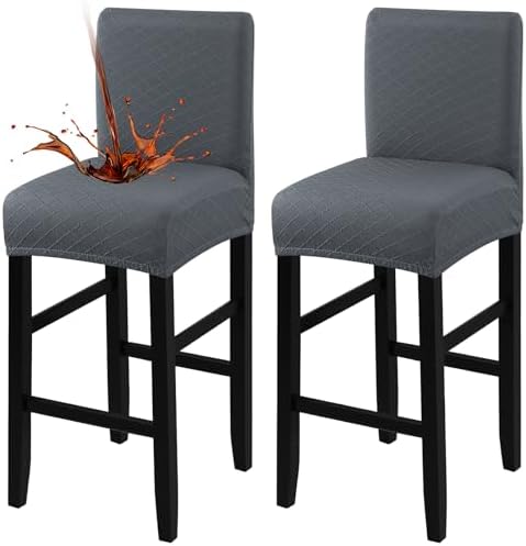 Fuloon Waterproof Barstool Covers Chair Slipcovers, 2 Pack by Fuloon