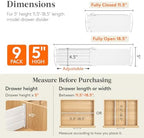 Lifewit 5" Tall Drawer Dividers, Adjustable Deep Drawer Organizer Clothes - Image 2