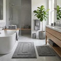 GRANNY SAYS Deep Grey Bathroom Rugs Set 2 Piece, Soft Microfiber Bath Mats by GRANNYSAYS