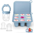 Baby Fruit Food Feeder Breastmilk Popsicle Molds, Silicone Food Freezer Tray by Lovbaby