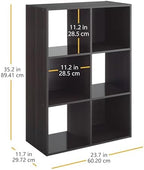 Whitmor 6 Cube Bookcase, 3 Tier Stackable MDF Bookself, Open Storage Display - Image 3