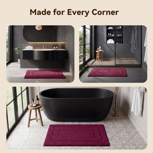 GRANNY SAYS Strawberry Red Bathroom Rug 24" x 36", Non-Slip Bath Mat - Image 7