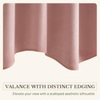 StangH Dusty Rose Valance for Windows 52x18 Inch, 1 Panel - Image 5