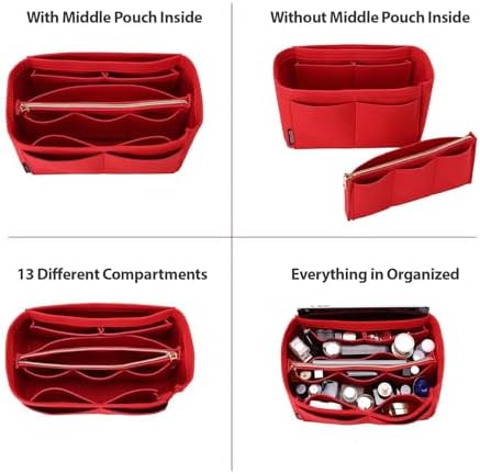 OMYSTYLE Purse Organizer Insert, Felt Tote Bag Organizer Insert - Image 2