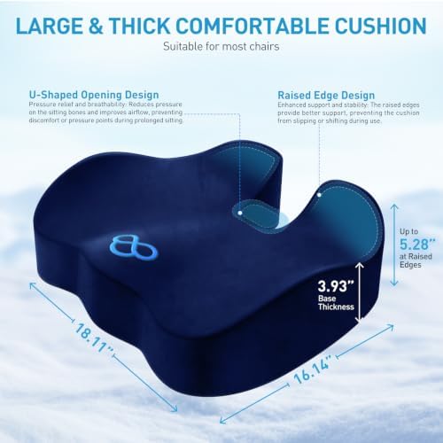 BlissTrends Thick Seat Cushion for Office Chair & Car Seat - Image 2