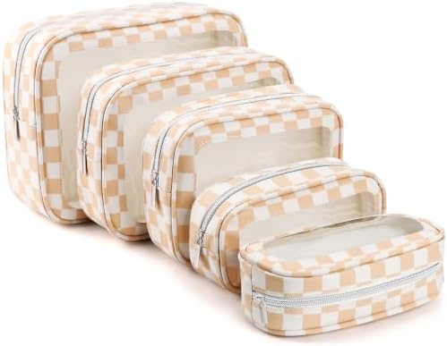 YOPCDJ 5PCS Diaper Bag Organizer Pouch Set, TSA Approved Toiletry Bag，Clear by YOPCDJ