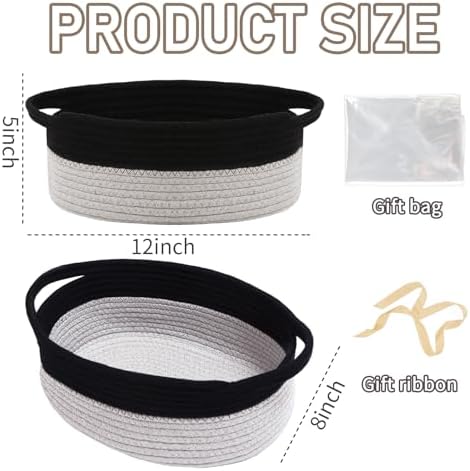 JMvicyroam Small Woven Basket, Empty Gift Basket - Image 2