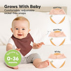 KeaBabies 8pk Organic Baby Bandana Bibs - Image 4