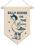 KDHTY Western Cowboy Goose Nursery Canvas Hanging Pennant Flag Banner, Goose by Unknown
