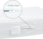 Zippered Mini Crib Mattress Protector Waterproof, 6-Sided Encasement - Image 2
