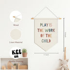 Playroom Wall Decor, Play Wall Hanging Pennant Flag Banner - Image 7