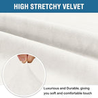 H.VERSAILTEX Stretch Velvet Armchair Cover Couch Covers 1 Cushion Chair - Image 3