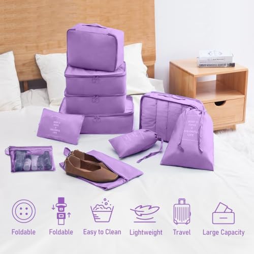 Packing Cubes for Travel 10 Set Luggage Organizer Bags - Image 7