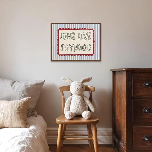 Vintage Nursery Wall Art Nursery Long Live Boyhood Wall Art 10"x8" Unframed - Image 3