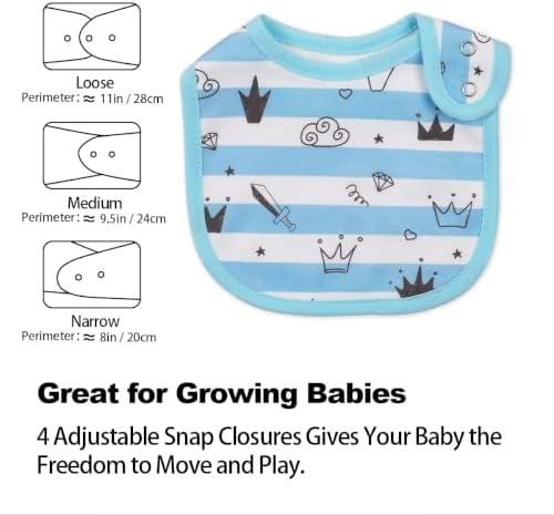 Maiwa 6 Pack Waterproof Cotton Baby Bibs - Image 5