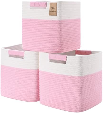 13 Inch Storage Cubes, 3 Pack Cube Storage Bins by Degeyoyo