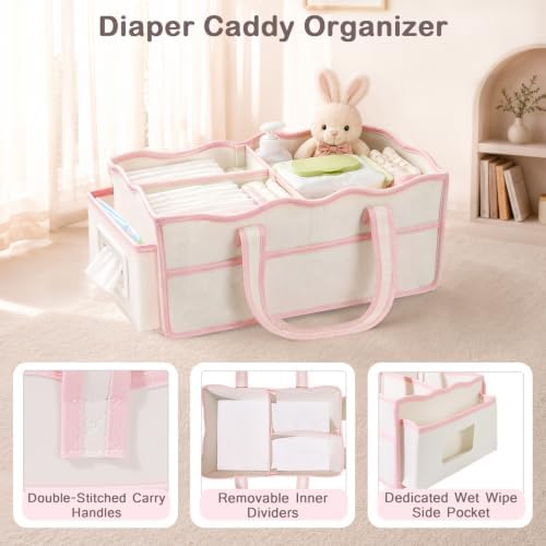Felt Diaper Caddy Organizer - Image 2
